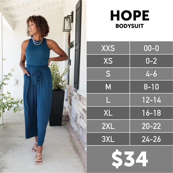 LuLaRoe 3X Hope Bodysuit NWT RED - Picture 2 of 2